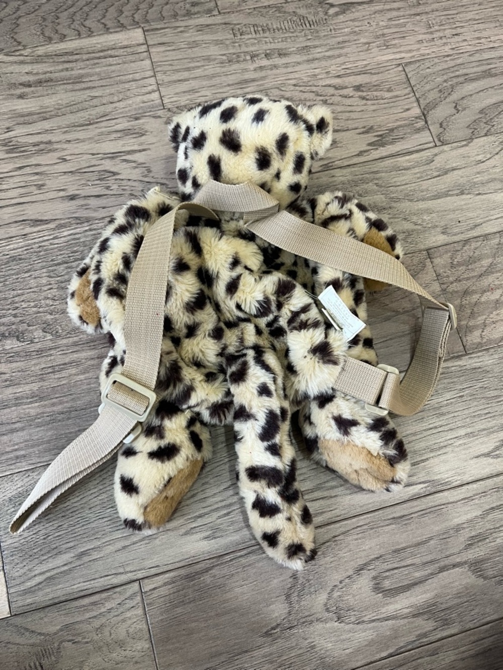 90’s Vintage Plush Leopard Kids Backpack - Picture 2 of 5